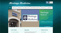 Desktop Screenshot of heritagemedicine.net